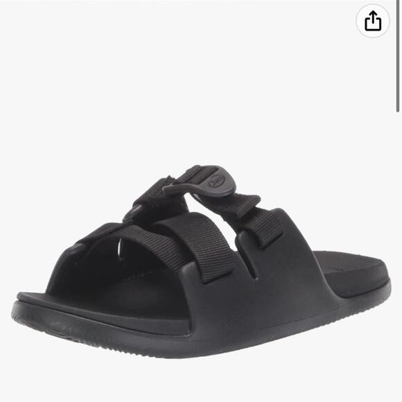 NEW Chacos Chillos Big Kids Black Slide Sandals, Sz 3, Unisex (C114) - Picture 1 of 6